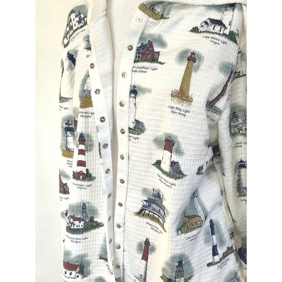 Art unlimited sportswear‎ women's jacket snap hoodie LIGHTHOUSE cotton CB23943 L - Picture 5 of 14